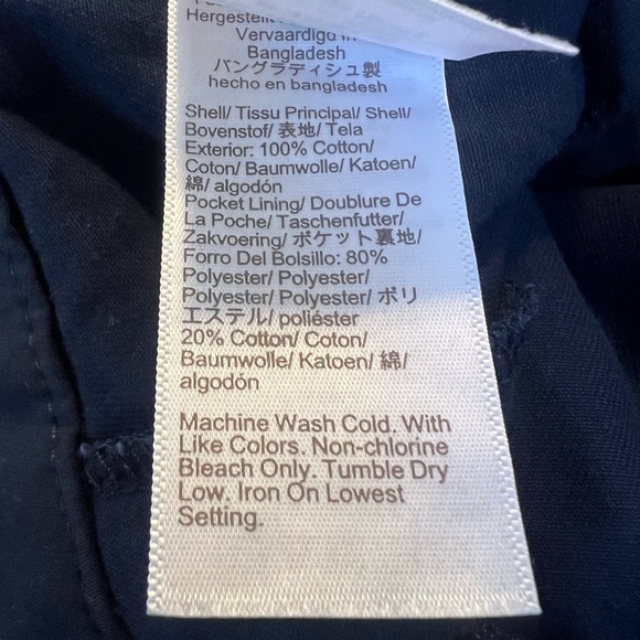 J Crew Women Navy Blue 16 7" Inseam 4 pocket Flat Front 100% Cotton Chino Shorts - Picture 5 of 6